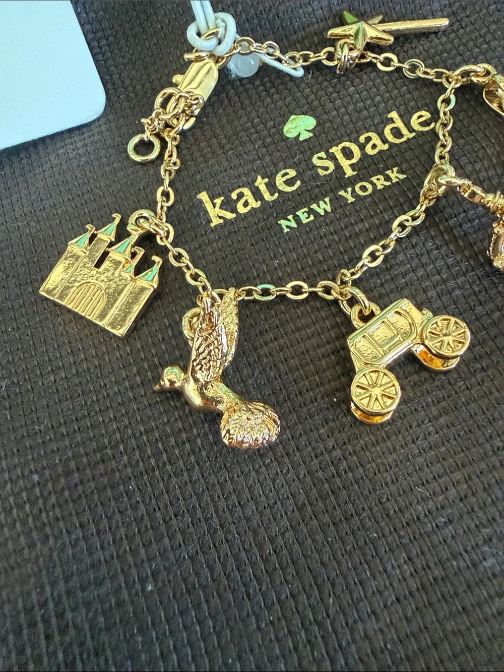 kate spade Gold Kids Charm Bracelet with Playful Charms
